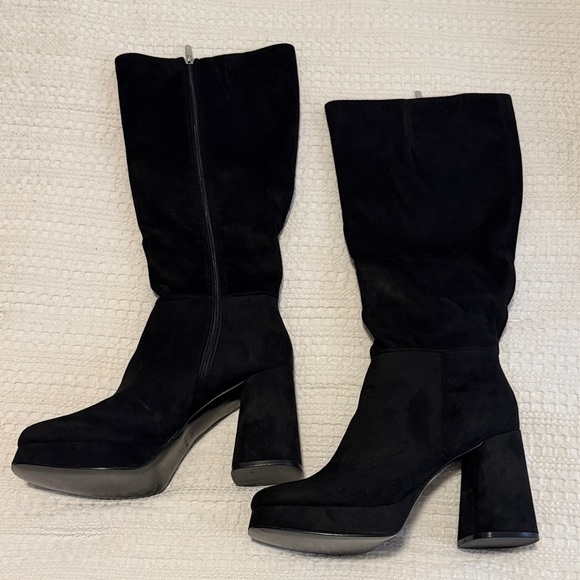 🆕 Nine West Knee High Suede Black Boots. 9.5 M-WC. Brand New w Box!!💥 - Picture 3 of 7